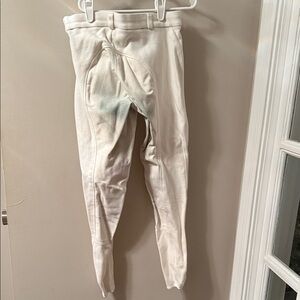 Kids white full seat show breeches 16